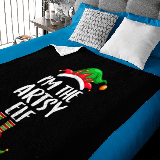 I'm The Artsy Elf Baby Blankets Matching Family Christmas