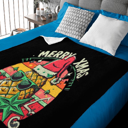 Pineapple Christmas Baby Blankets