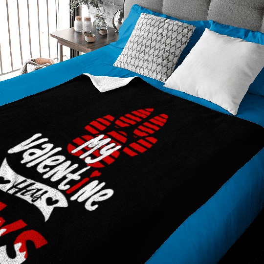 My valentine has paws For dog lovers Baby Blankets