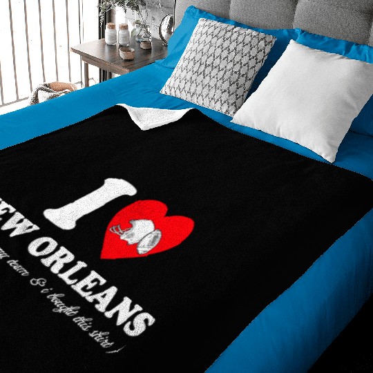 Groovy I Love New Orleans Baby Blankets