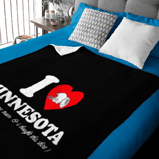 Groovy I Love Minnesota Baby Blankets