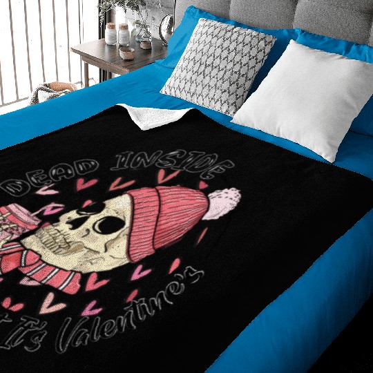 Dead Inside But It s Valentine Baby Blankets