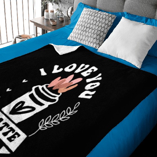 I Love You A Latte Baby Blankets