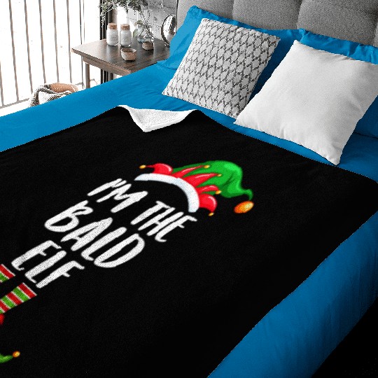 I'm The Bald Elf Baby Blankets Matching Family Christmas