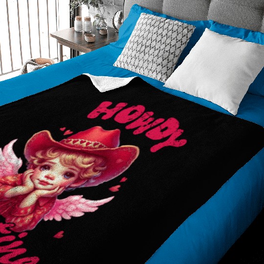 Howdy Valentine, Valentines Day Baby Blankets