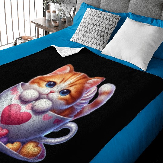 Valentine Retro, Happy Valentines Day Baby Blankets