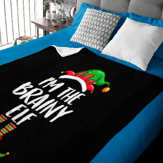 I'm The Brainy Elf Baby Blankets Matching Family Christmas