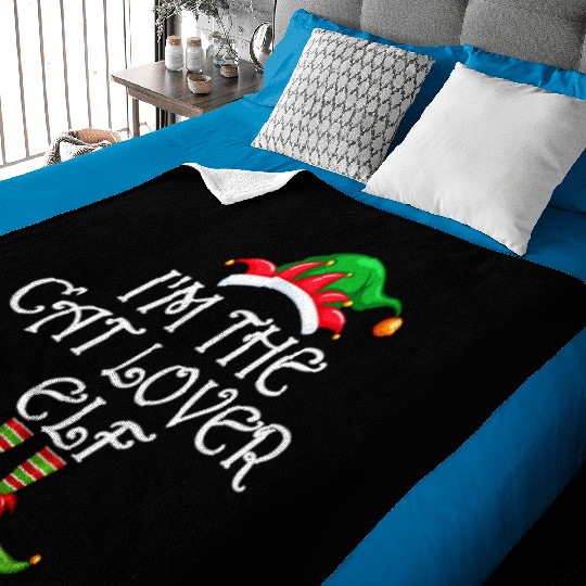 I'm The Cat Lover Elf Baby Blankets Matching Family