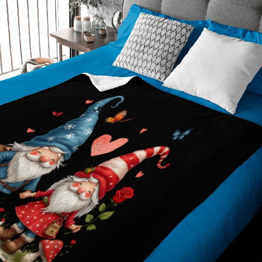 Gnomes Valentines Revelin, Valentines Retro Baby Blankets