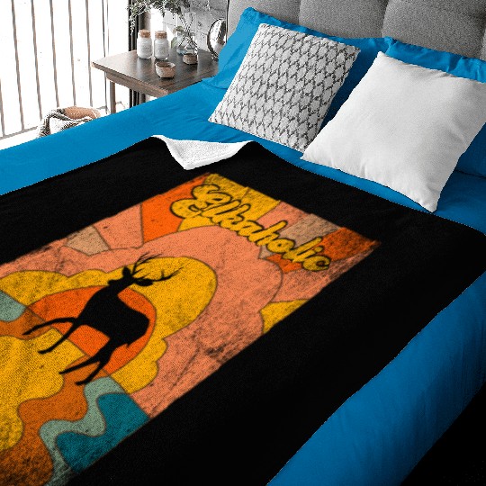 Elk Hunting Elkaholic Hunters Baby Blankets