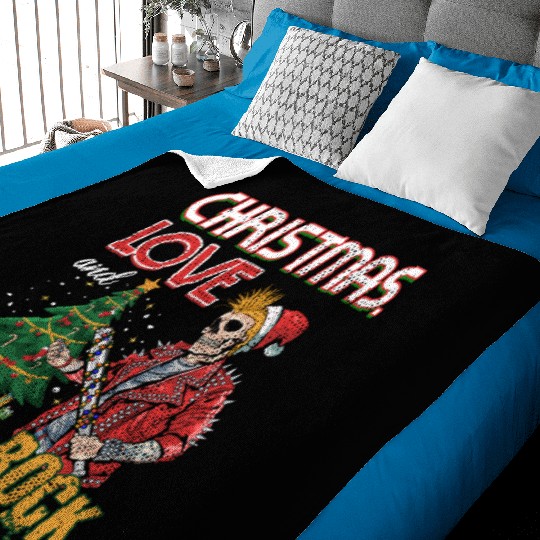 Rocky Christmas: Santa Claus Concert In Punk Rock Baby Blankets