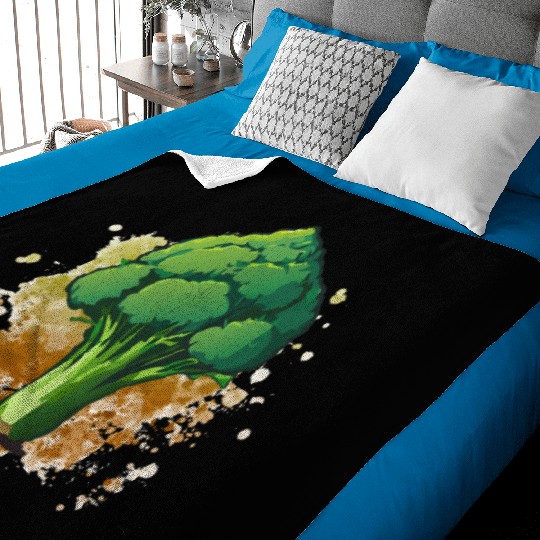 Vegetarian Vegan Broccoli Baby Blankets