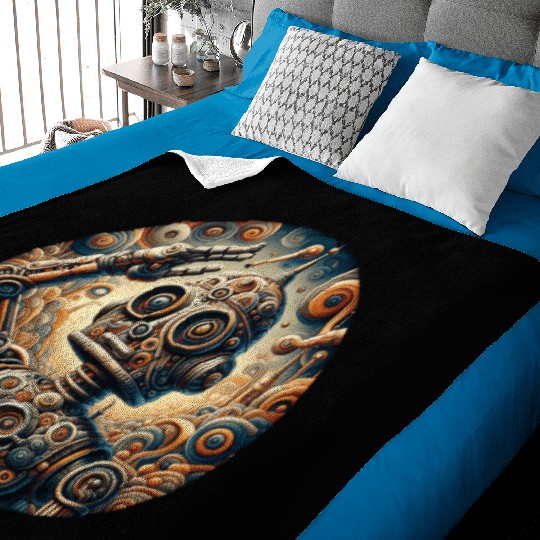 Robot, Boy, Child, Salute, Science Baby Blankets