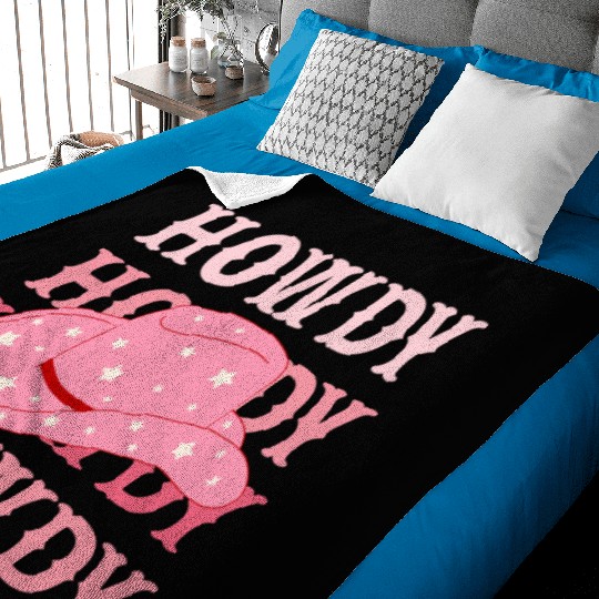 Howdy Cowboy Star Hat Baby Blankets