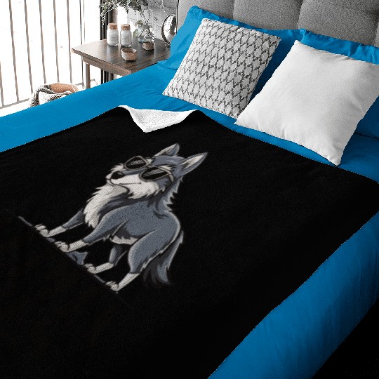 Beautiful gift idea funny quote design Alpha Wolf Baby Blankets