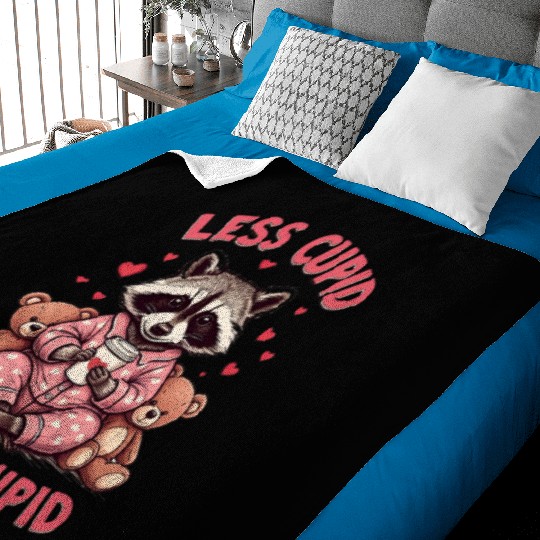 Less cupid more stupid Baby Blankets