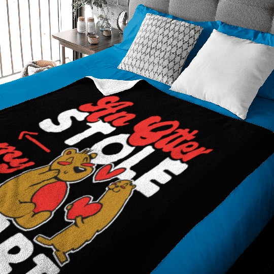 Otter Valentines Day An Otter Baby Blankets