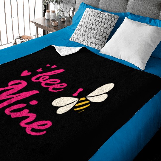 Bee Mine Valentine Baby Blankets