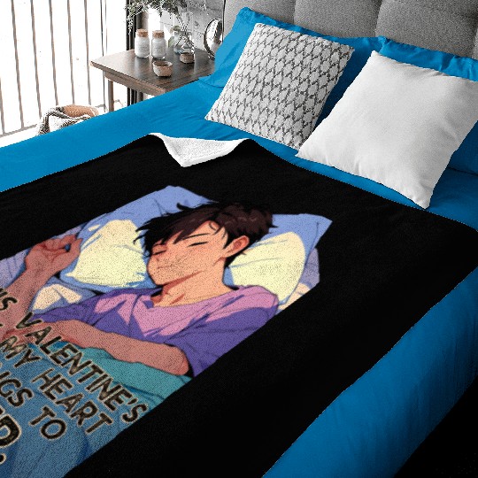 This Valentines Day My Heart Belongs To Sleep Baby Blankets