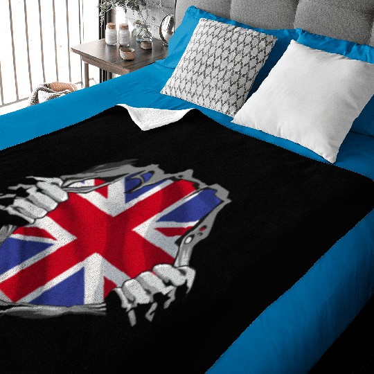 Union Jack Ripped Style UK Pride Baby Blankets
