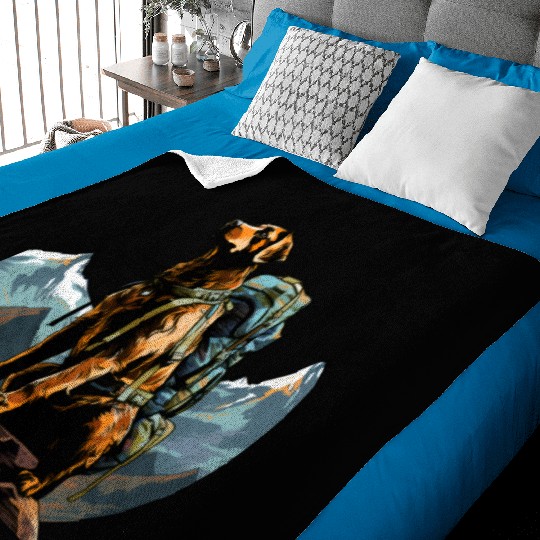 Dog mountaineering / hiking dogs Baby Blankets