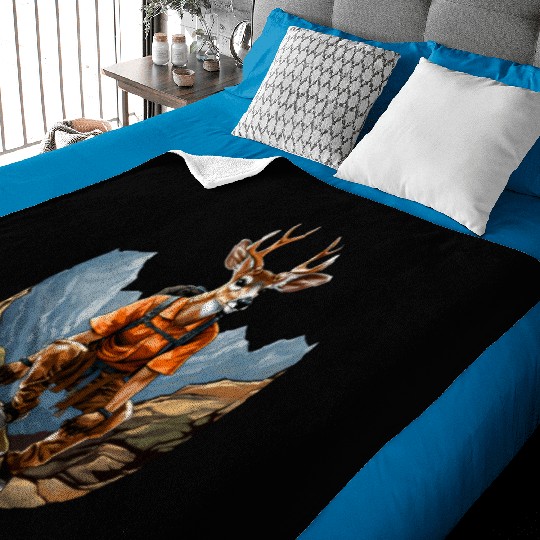 Deer Mountaineering / Hiking Deer Baby Blankets