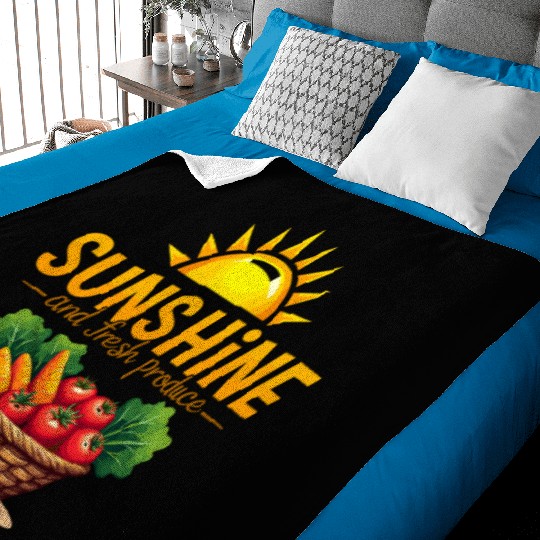 Farmers Market Vendor Fresh Produce and Local Baby Blankets