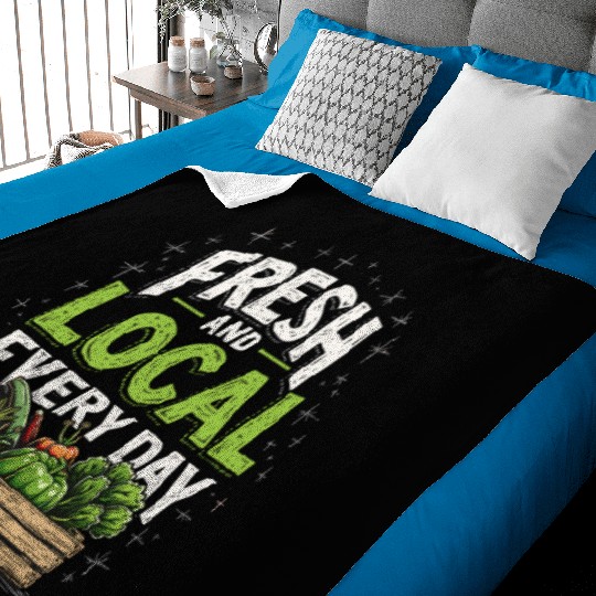 Farmers Market Vendor Fresh Produce and Local Baby Blankets