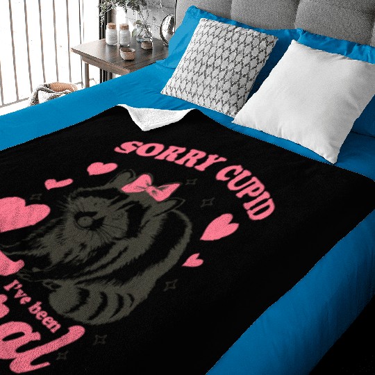 Sorry Cupid I ve Been Feral Baby Blankets