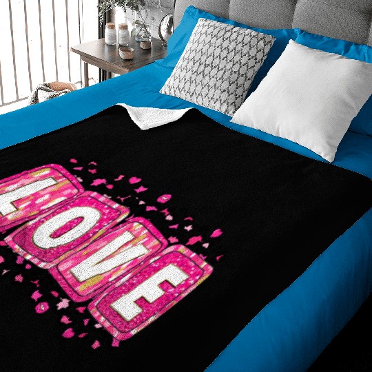 Valentines Day, Retro Valentine, Coquete Valentine Baby Blankets