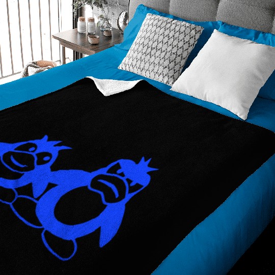 Penguin Two Friends 2 Team Big Brother Angry Crew Baby Blankets