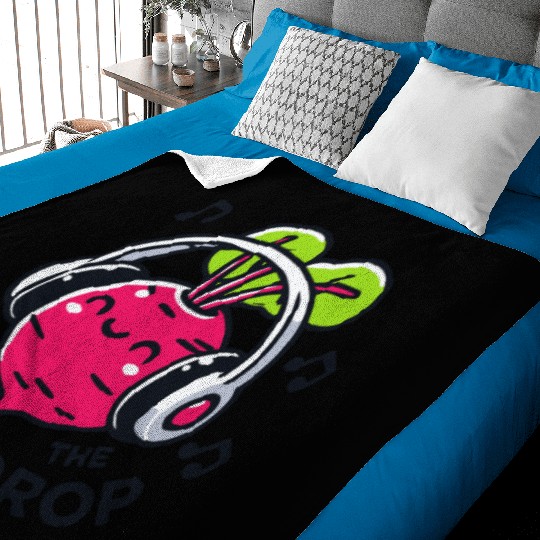 Let The Beet Drop Music Pun Baby Blankets