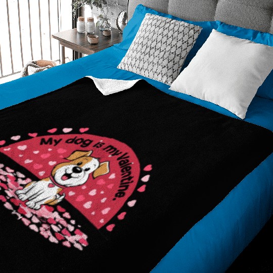 My Dog is My Valentine – Cute Dog Lover Baby Blankets