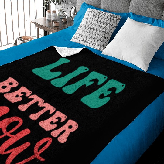 life is with better snow Baby Blankets