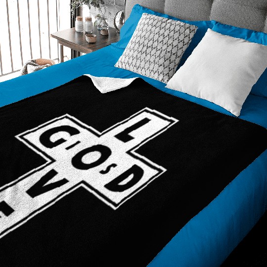 God Is Love Love Jesus Christian Christmas Baby Blankets