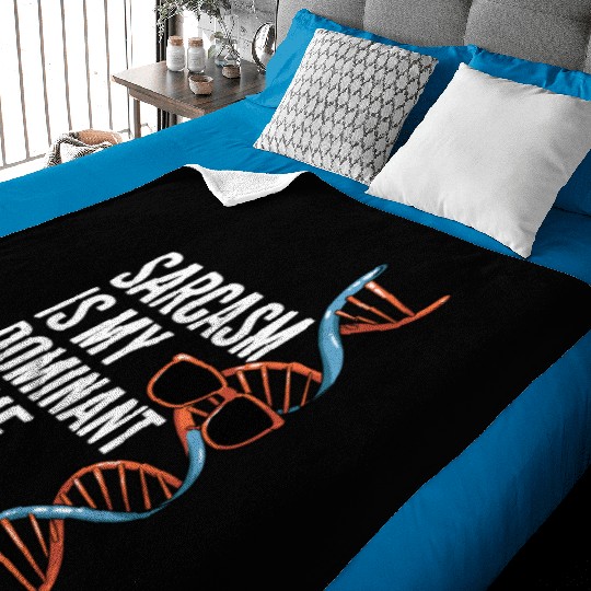 Sarcastic Genealogy DNA Test Genetics Biologist Baby Blankets