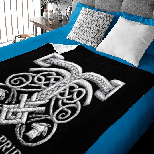 Asatru Valhalla Scandinavian Pride Norsemen Viking Baby Blankets