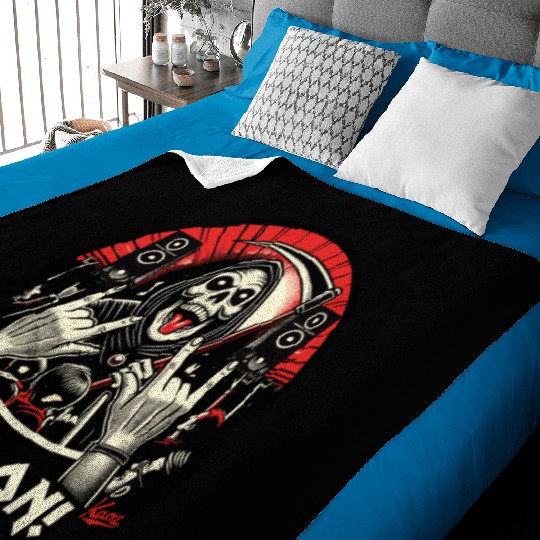 Reaper Rock Concert: Rock On Baby Blankets