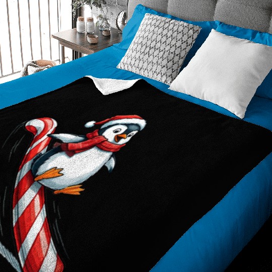 Penguin Candy Fun Baby Blankets