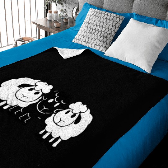 Black Sheep 3 Small Friends Team Crew Sheep Cute Baby Blankets