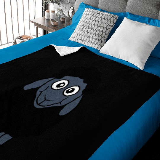 Black Sheep Small Cute Funny Lamb Cool Comic Sweet Baby Blankets