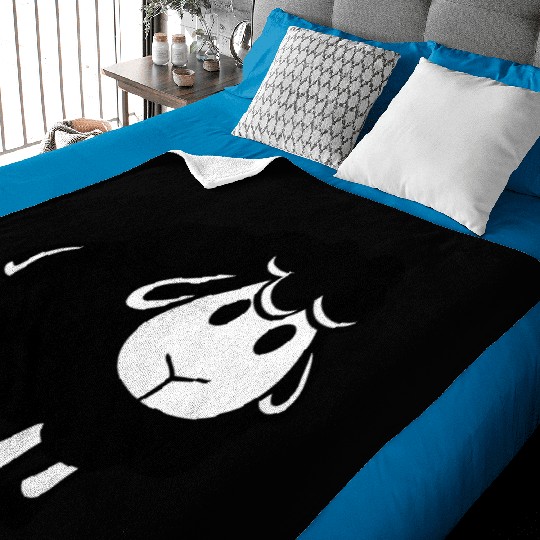 Black Sheep Small Cute Cute Lamb Cool Comic Sweet Baby Blankets