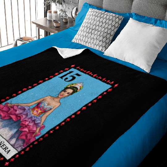 Lotería Quinceañera, Mis XV Hispanic Birthday Baby Blankets