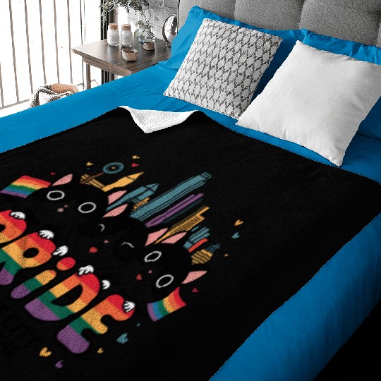 Pride of Dallas City Texas USA Rainbow Flag Baby Blankets