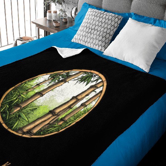 Serene Bamboo Forest Baby Blankets