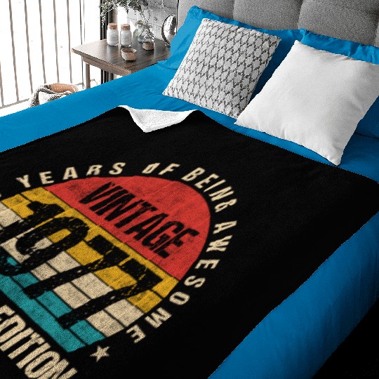 Vintage 1977 Limited Edition 48th Birthday Gift Baby Blankets