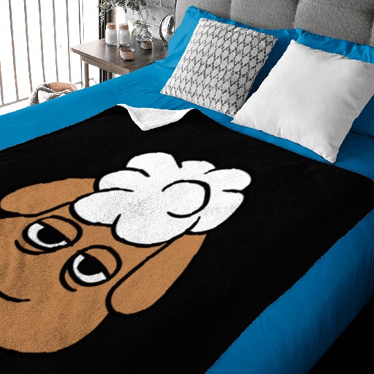 Sheep Tired Bored Empty Look Head Face Unhappy Sad Baby Blankets