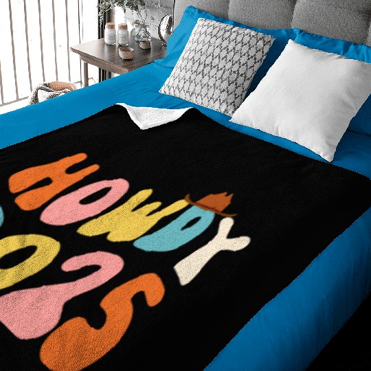 Howdy 2025 funny 2025 NYE Groovy Baby Blankets