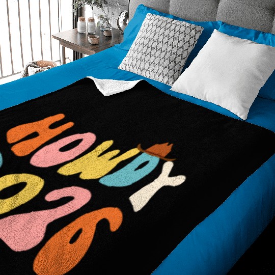 Howdy 2026 funny 2026 NYE Groovy Baby Blankets
