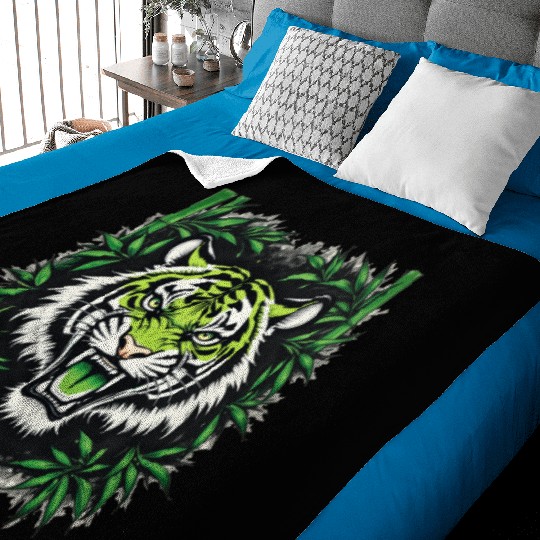Roaring Bamboo Tiger Baby Blankets